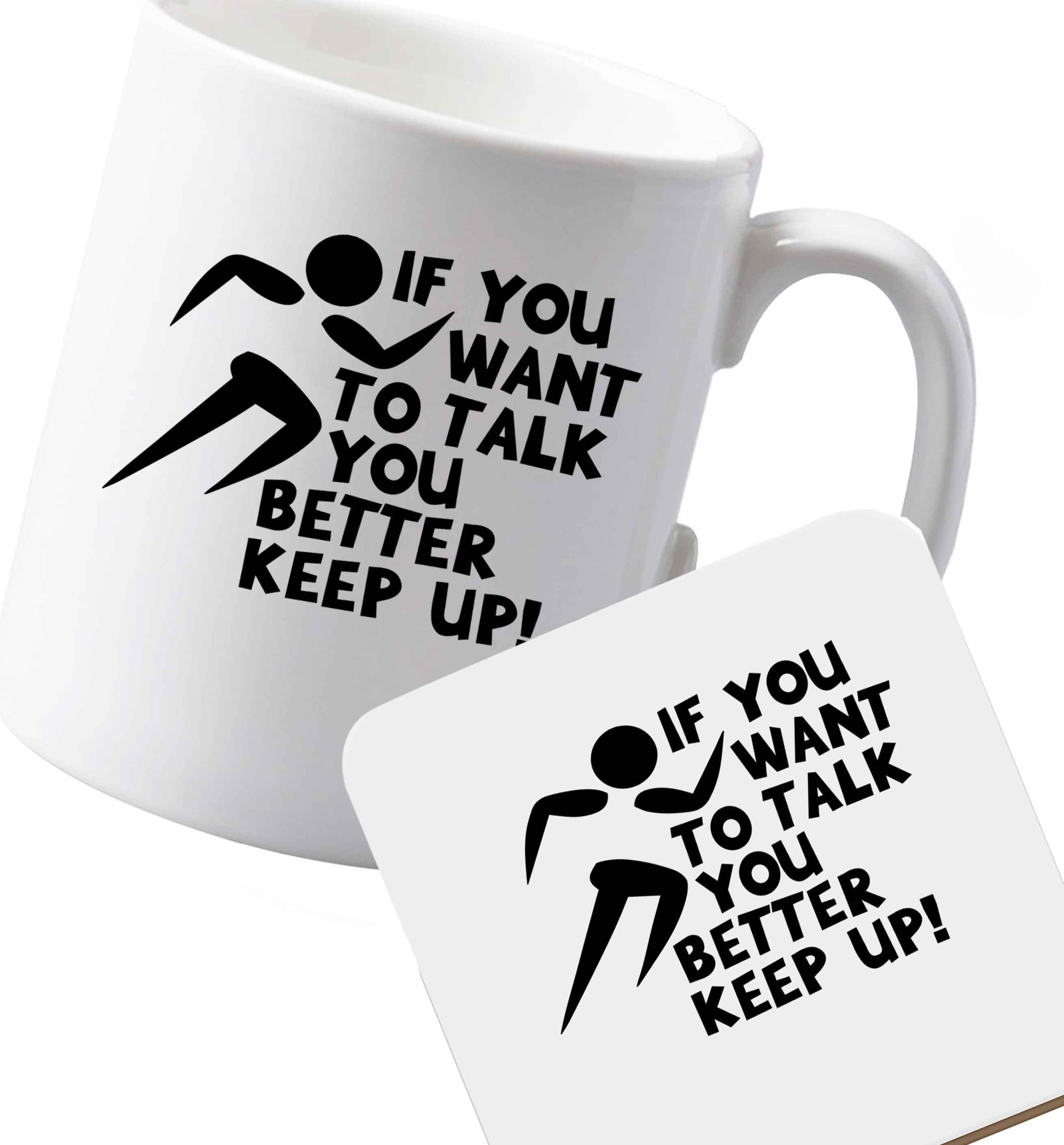 10 oz Ceramic mug and coaster Favourite Type Pan Pancake both sides