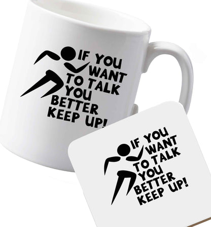 10 oz Ceramic mug and coaster Favourite Type Pan Pancake both sides
