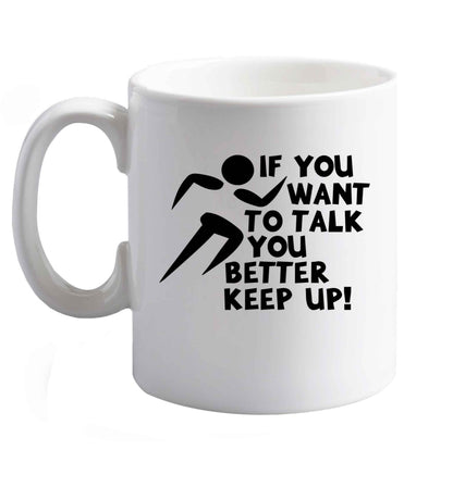 10 oz Favourite Type Pan Pancake ceramic mug right handed
