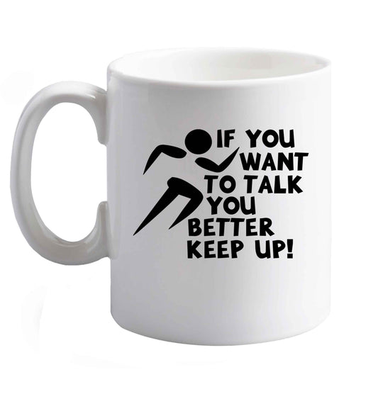 10 oz Favourite Type Pan Pancake ceramic mug right handed