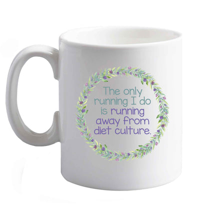 10 oz Favourite Type Pan Pancake ceramic mug right handed