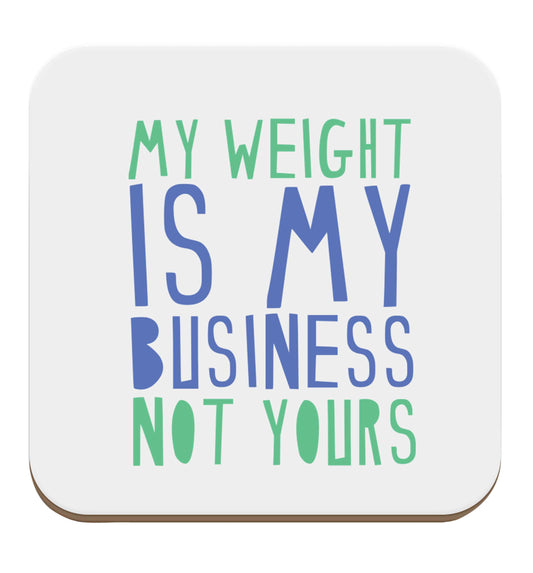 My weight is my business not yours set of four coasters