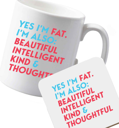 10 oz Ceramic mug and coaster Favourite Type Pan Pancake both sides