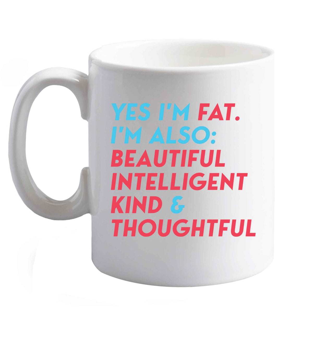 10 oz Favourite Type Pan Pancake ceramic mug right handed
