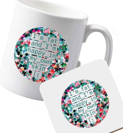 10 oz Ceramic mug and coaster Favourite Type Pan Pancake both sides
