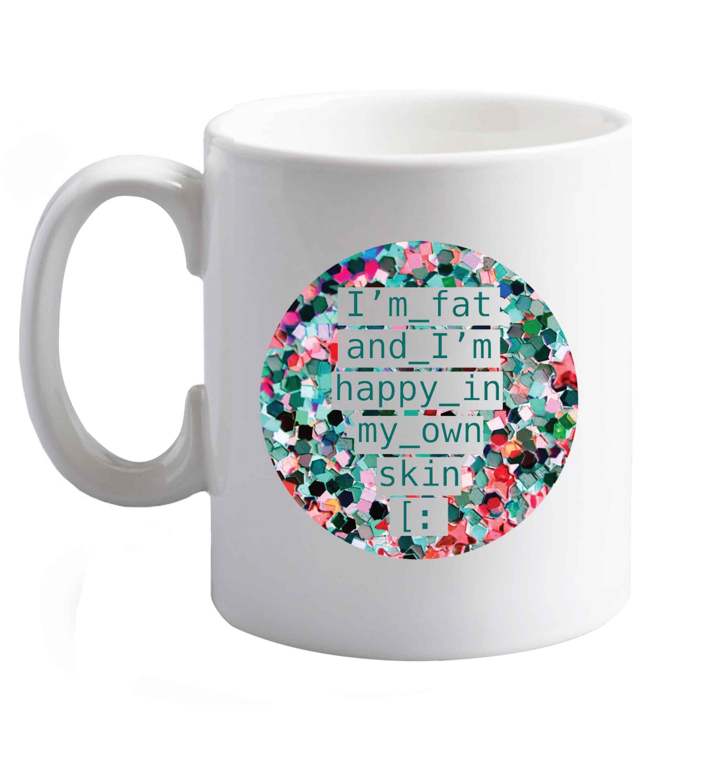 10 oz Favourite Type Pan Pancake ceramic mug right handed