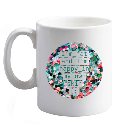 10 oz Favourite Type Pan Pancake ceramic mug right handed