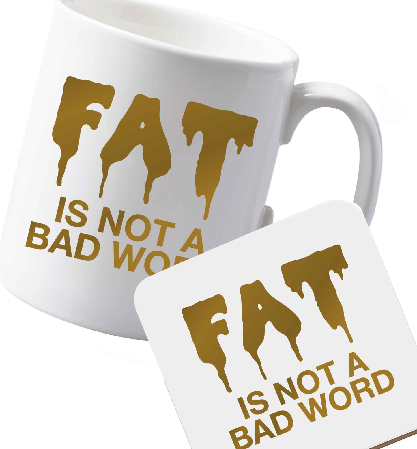10 oz Ceramic mug and coaster Favourite Type Pan Pancake both sides