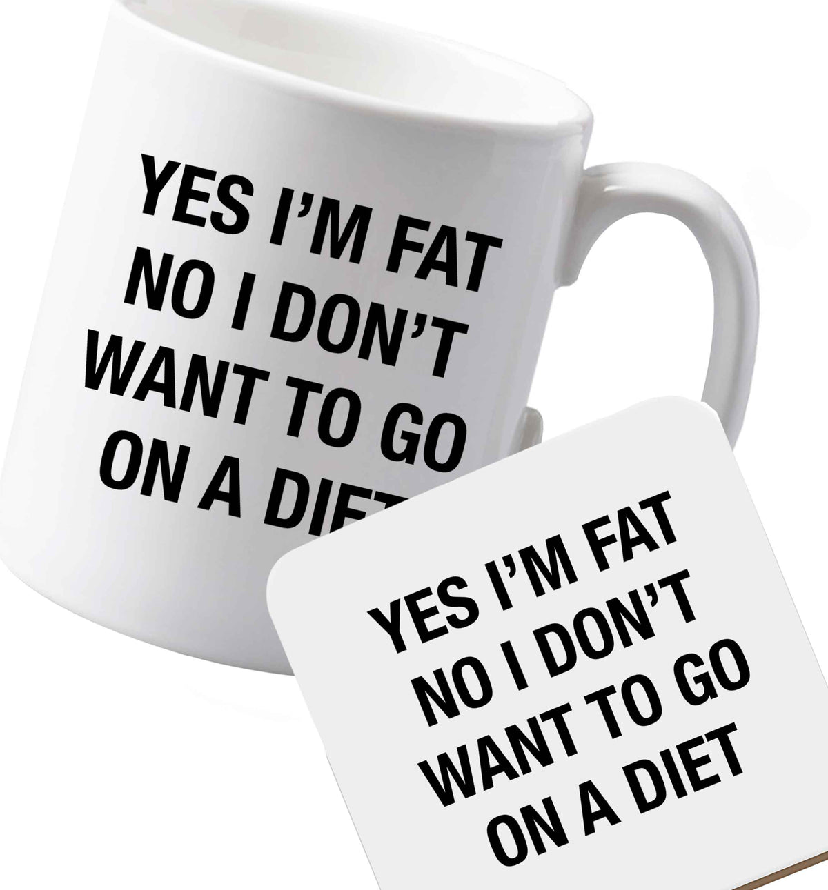 10 oz Ceramic mug and coaster Favourite Type Pan Pancake both sides