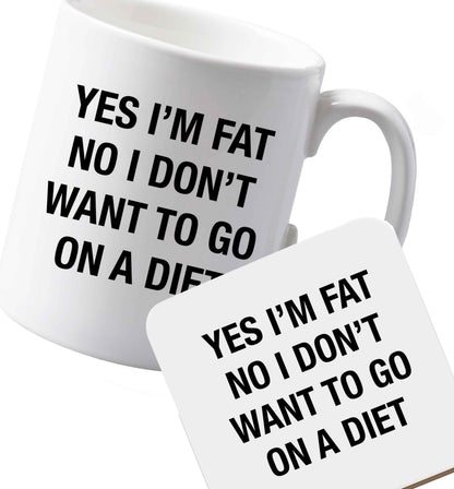 10 oz Ceramic mug and coaster Favourite Type Pan Pancake both sides