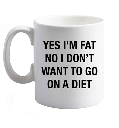 10 oz Favourite Type Pan Pancake ceramic mug right handed