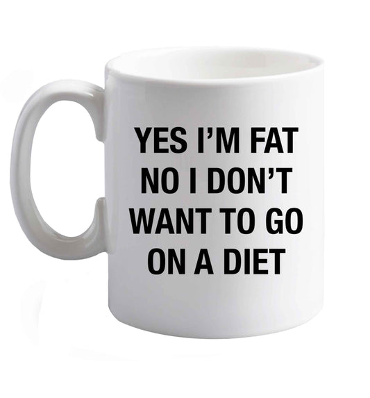 10 oz Favourite Type Pan Pancake ceramic mug right handed
