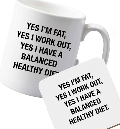 10 oz Ceramic mug and coaster Favourite Type Pan Pancake both sides
