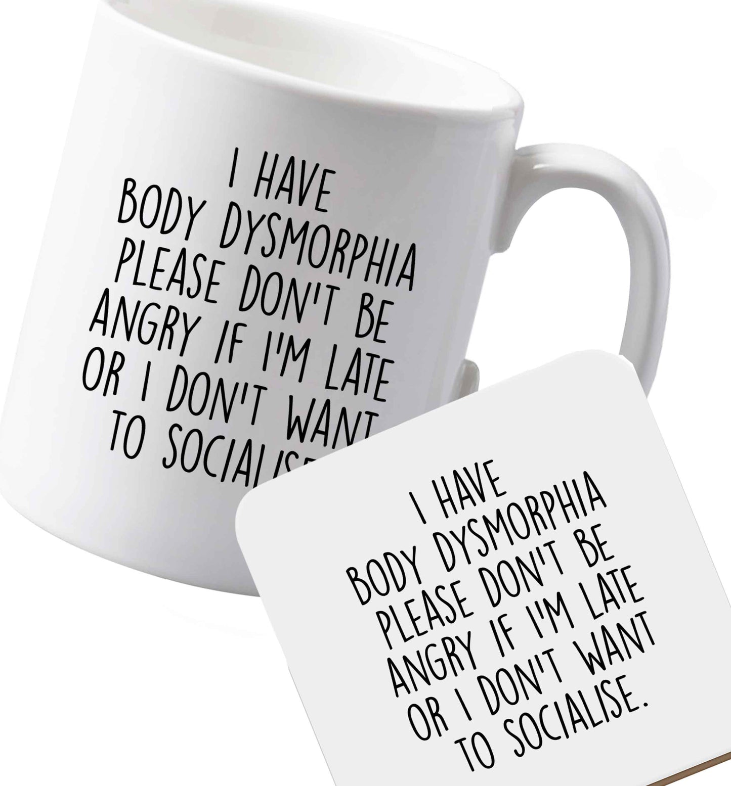 10 oz Ceramic mug and coaster Favourite Type Pan Pancake both sides