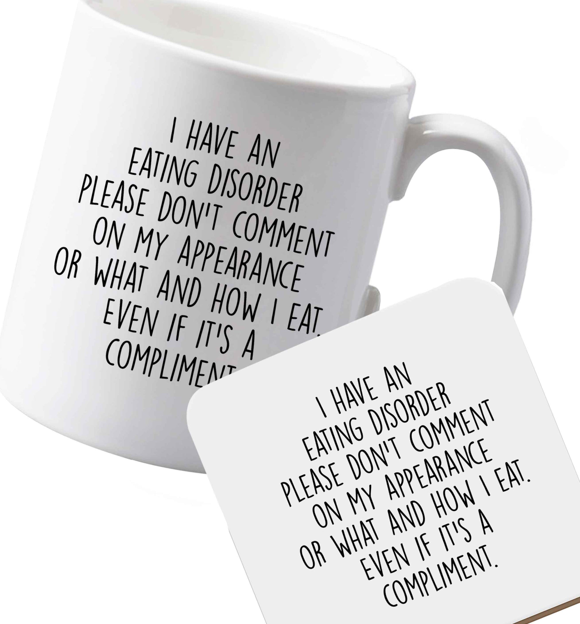 10 oz Ceramic mug and coaster Favourite Type Pan Pancake both sides