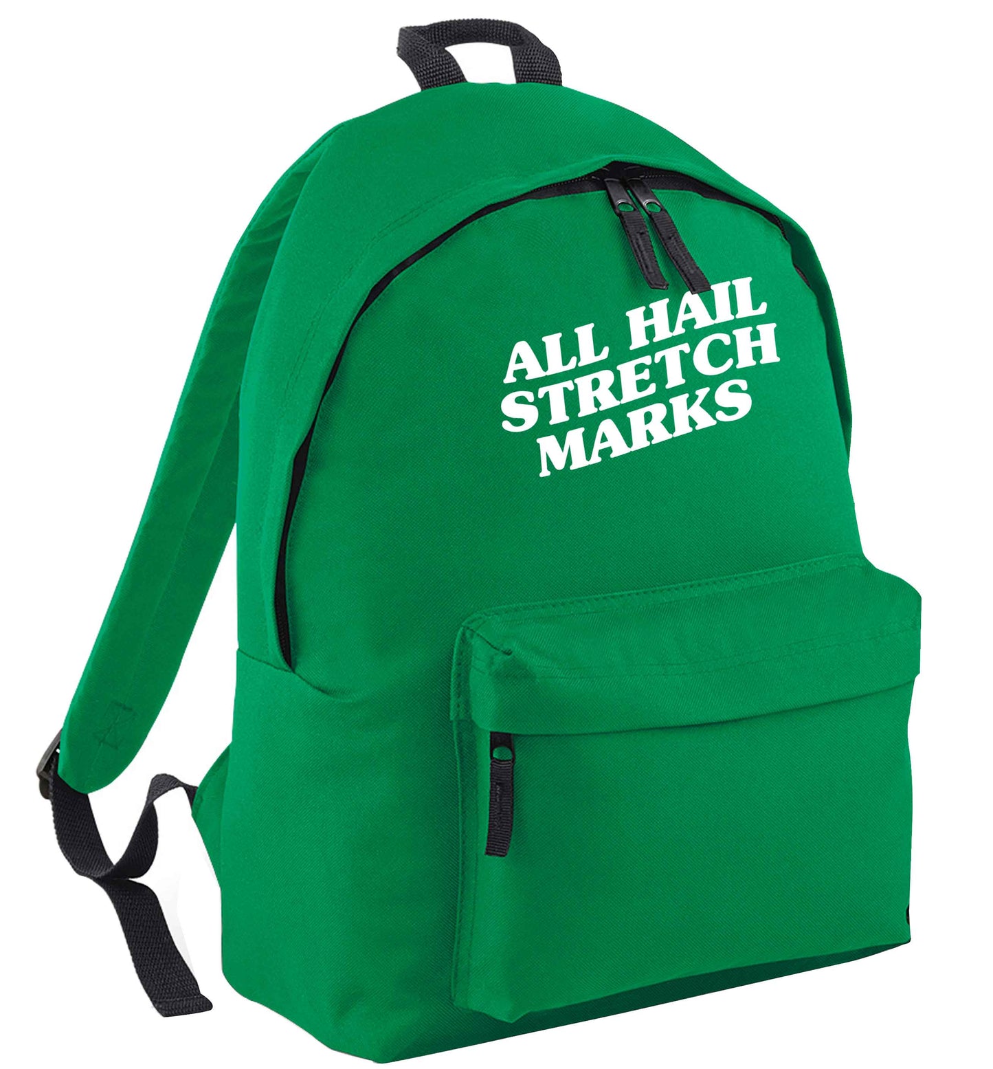All hail stretch marks green adults backpack