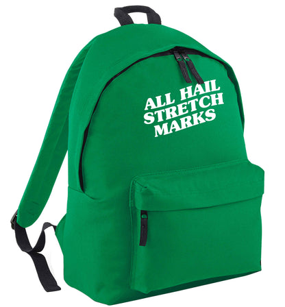 All hail stretch marks green adults backpack