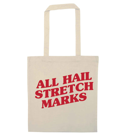 All hail stretch marks natural tote bag