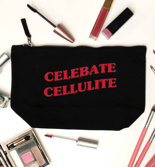 Celebrate cellulite black makeup bag