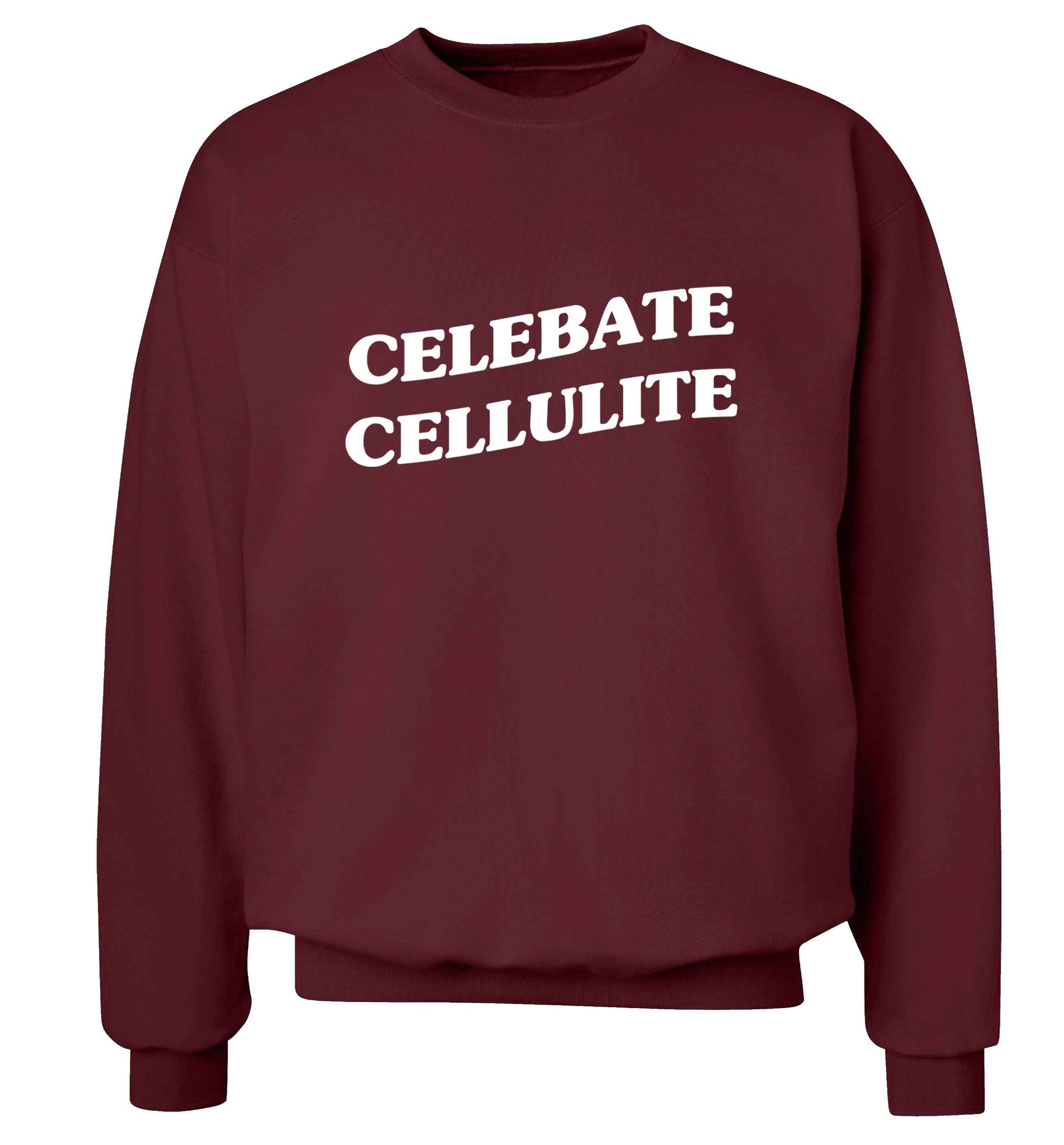 Celebrate cellulite adult's unisex maroon sweater 2XL
