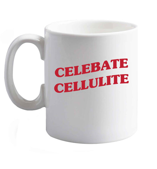10 oz Favourite Type Pan Pancake ceramic mug right handed