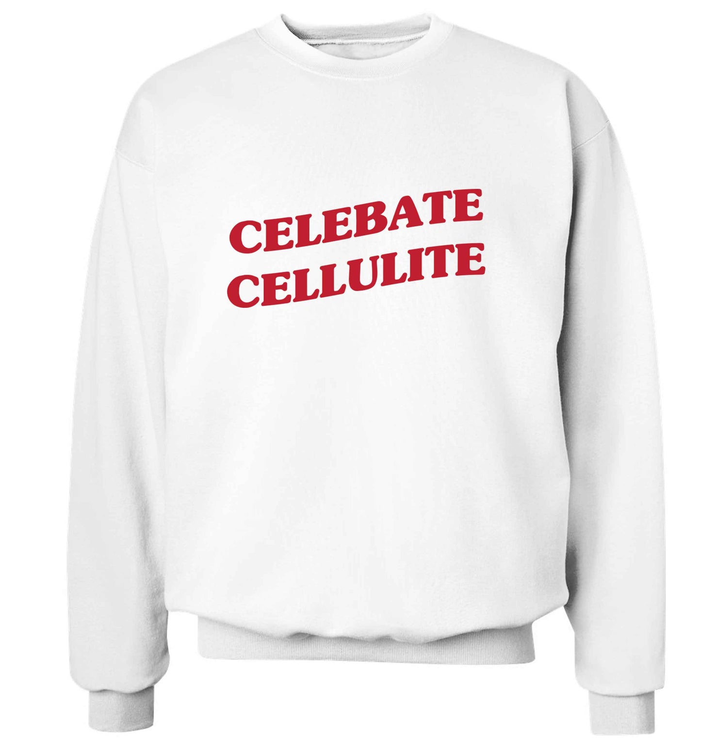 Celebrate cellulite adult's unisex white sweater 2XL