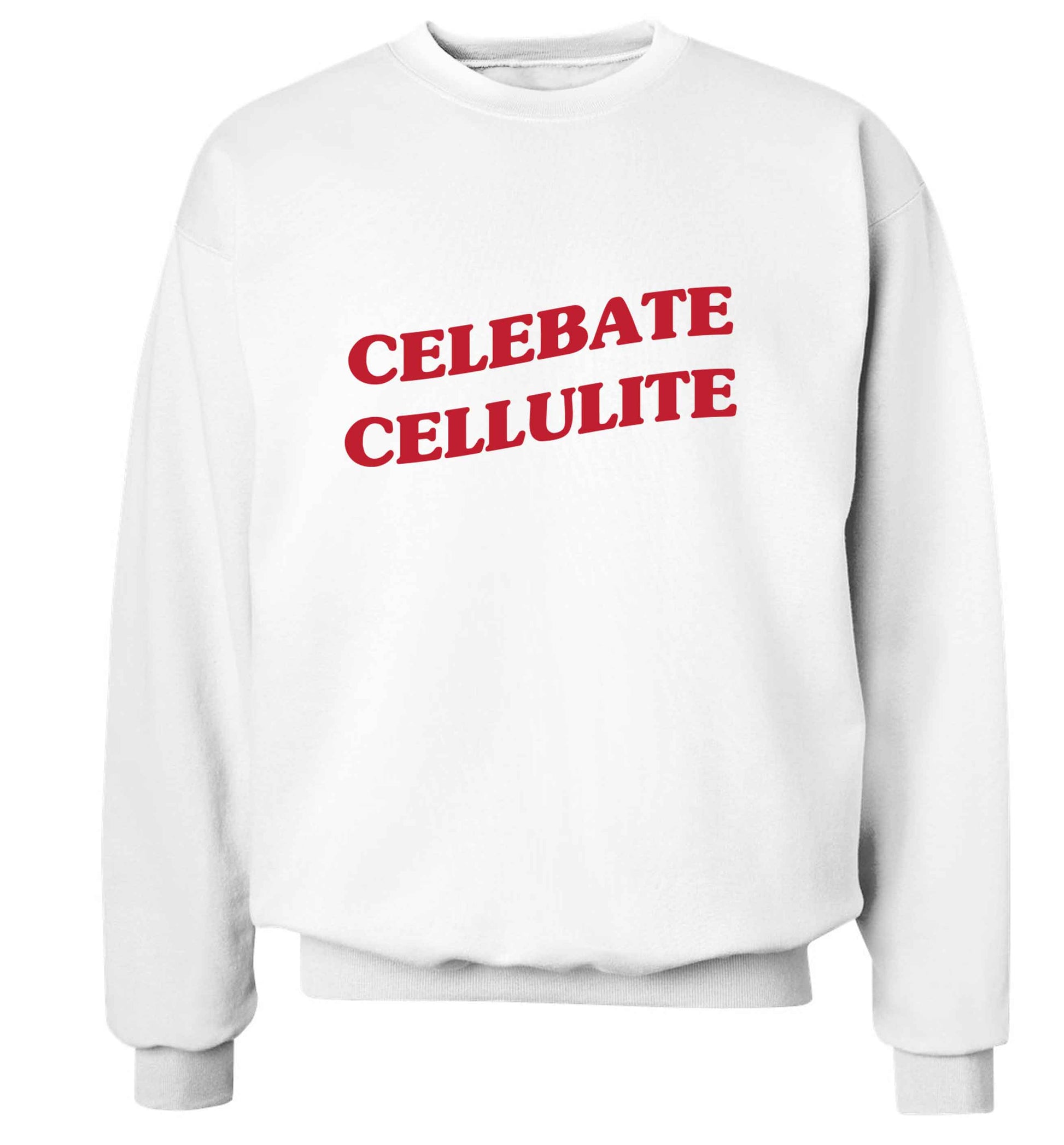 Celebrate cellulite adult's unisex white sweater 2XL