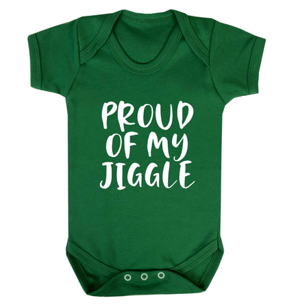 Proud of my jiggle baby vest green 18-24 months