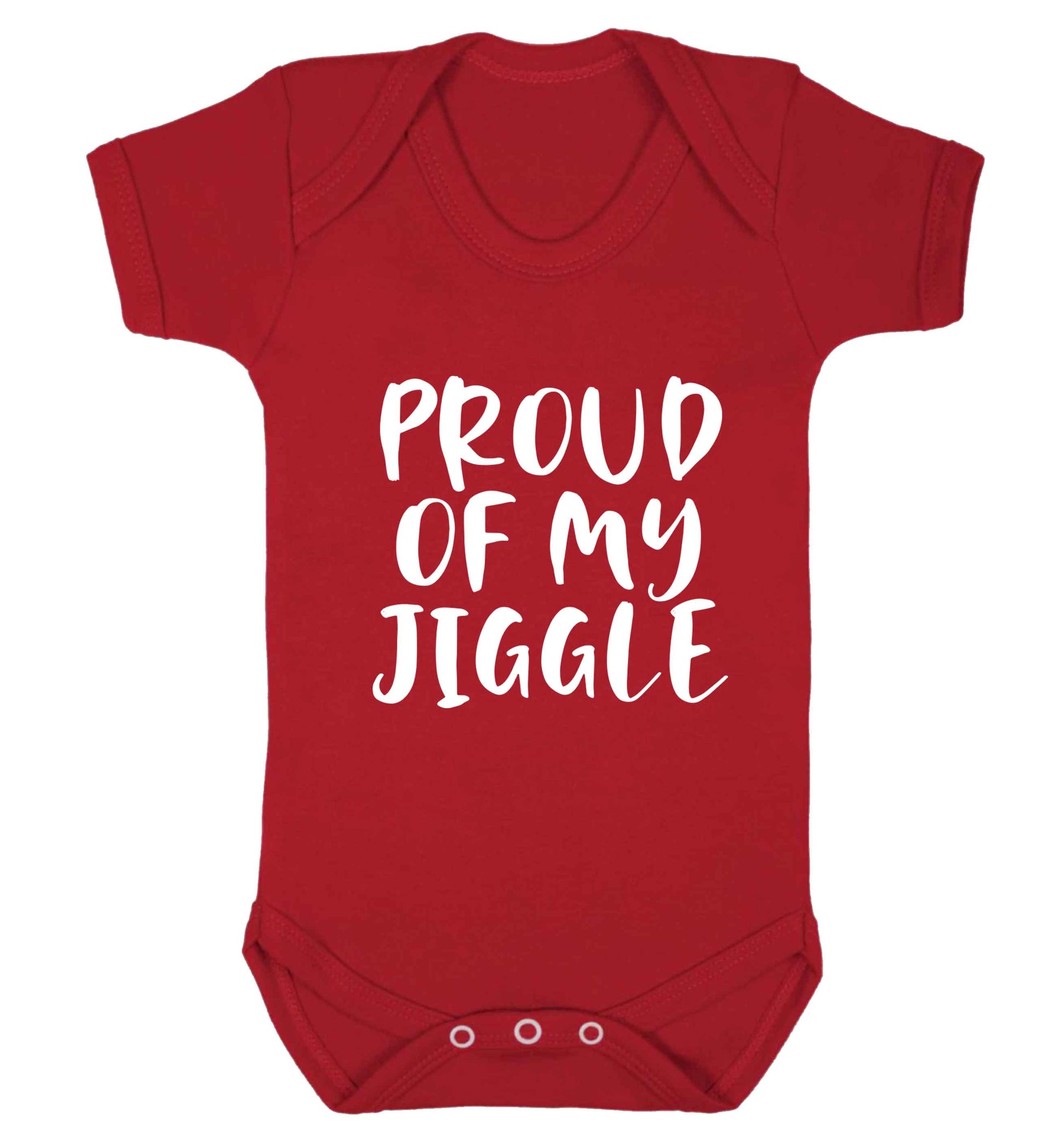 Proud of my jiggle baby vest red 18-24 months