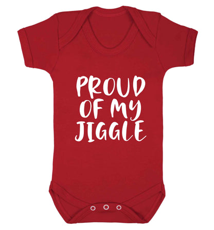 Proud of my jiggle baby vest red 18-24 months