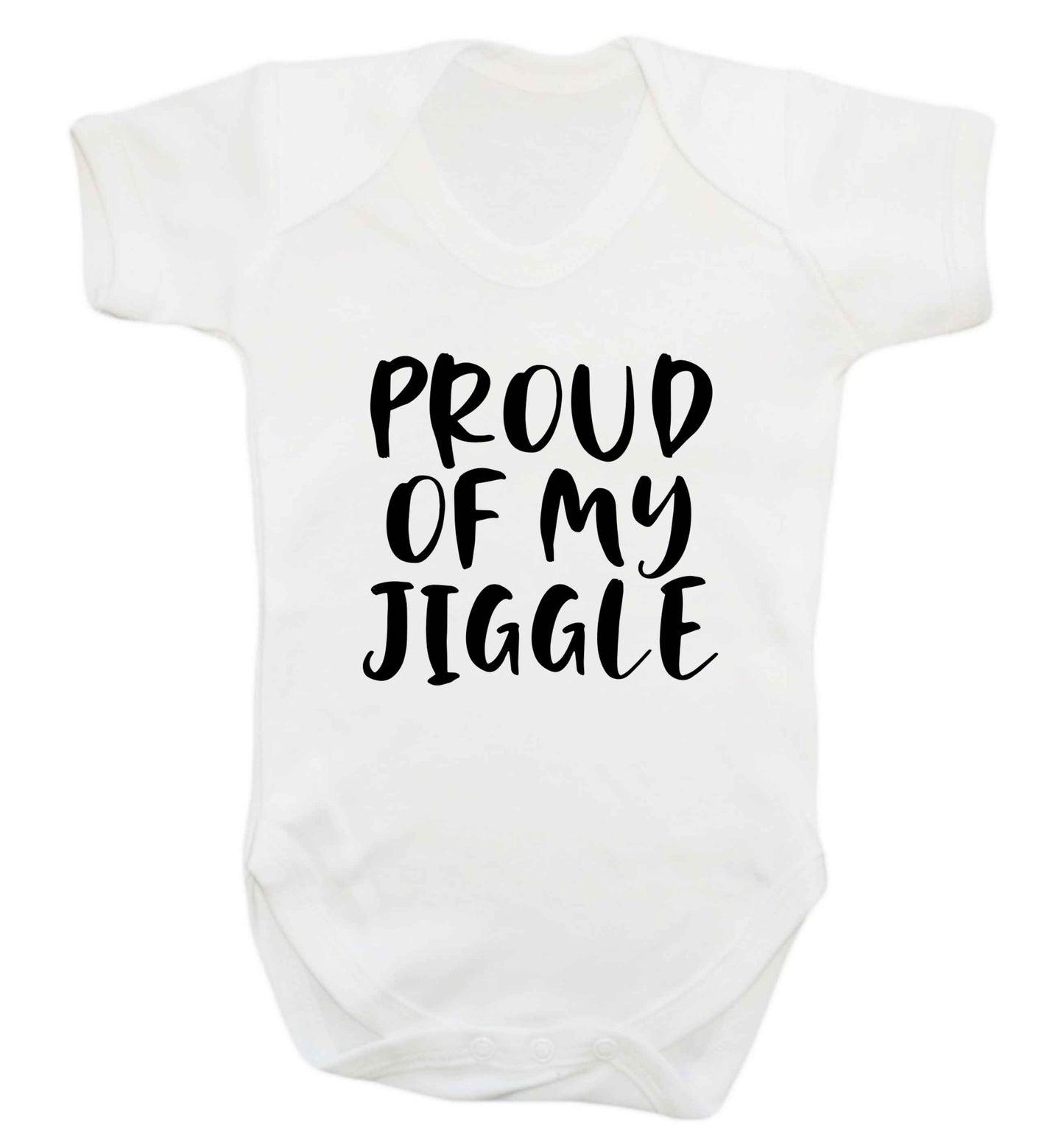Proud of my jiggle baby vest white 18-24 months