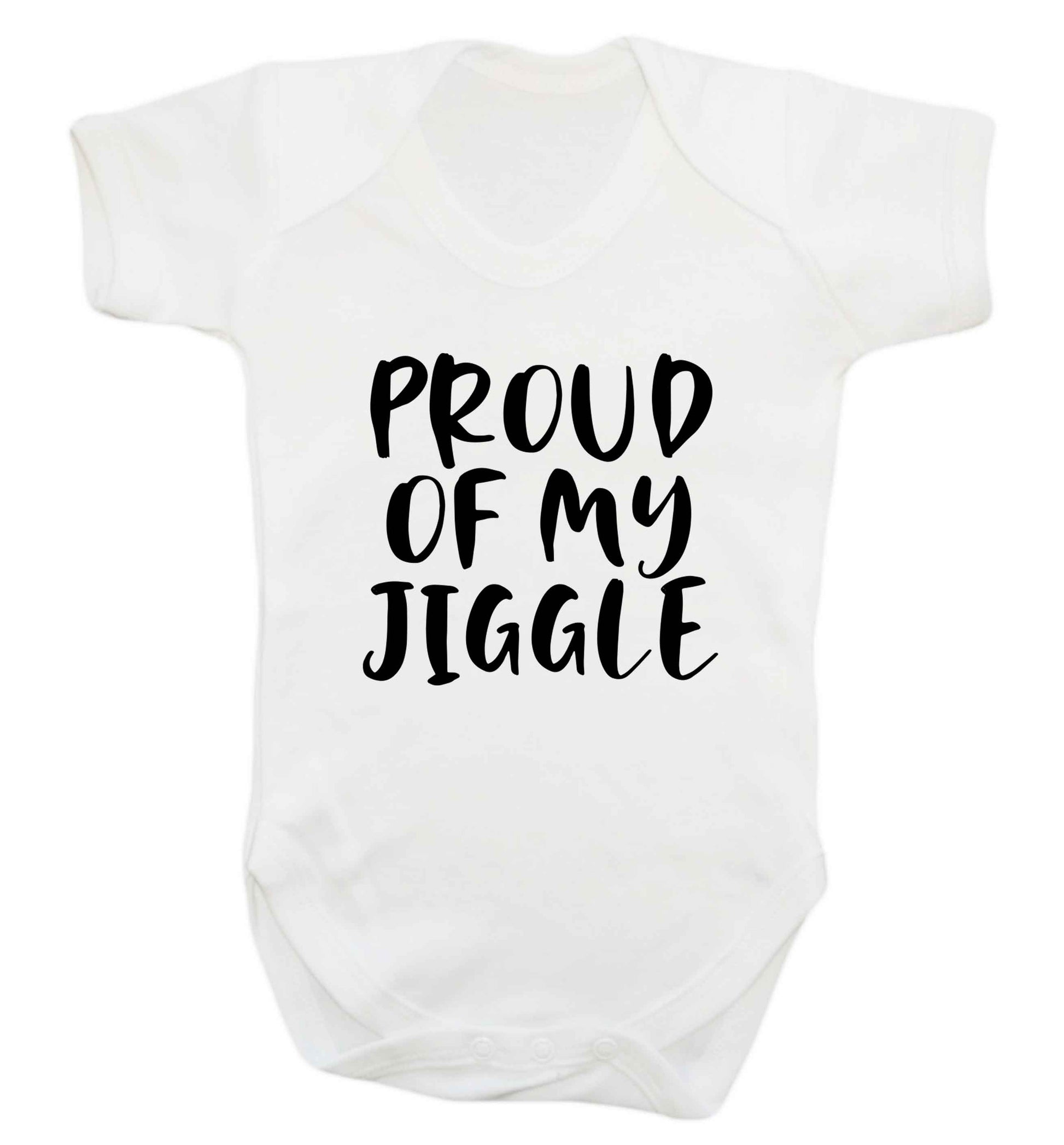 Proud of my jiggle baby vest white 18-24 months