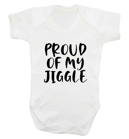 Proud of my jiggle baby vest white 18-24 months