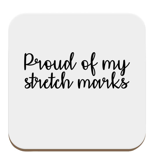 Proud of my stretch marks set of four coasters