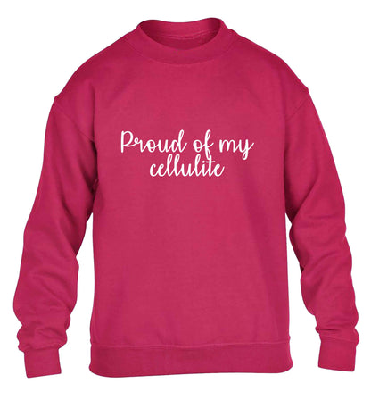 Proud of my cellulite children's pink sweater 12-13 Years