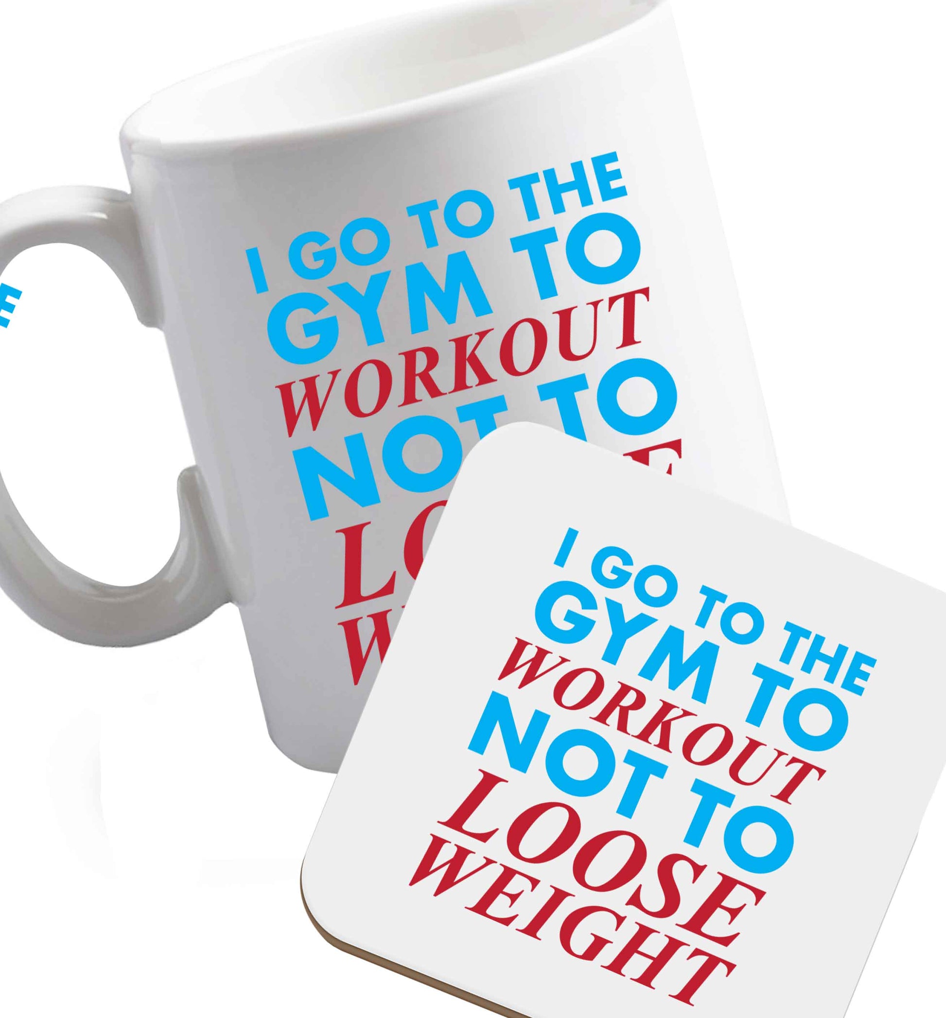 10 oz Favourite Type Pan Pancake ceramic mug and coaster set right handed