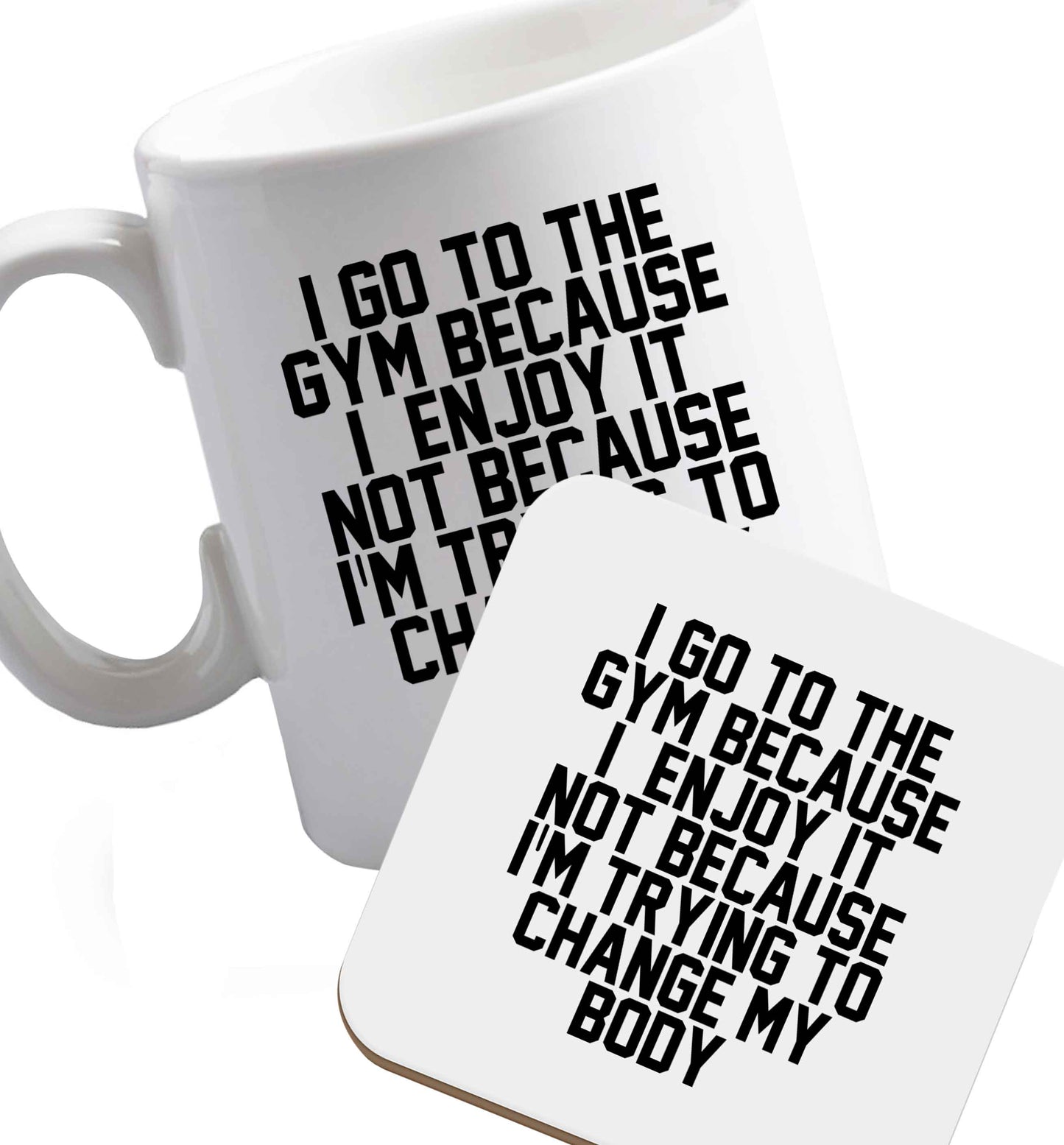 10 oz Favourite Type Pan Pancake ceramic mug and coaster set right handed