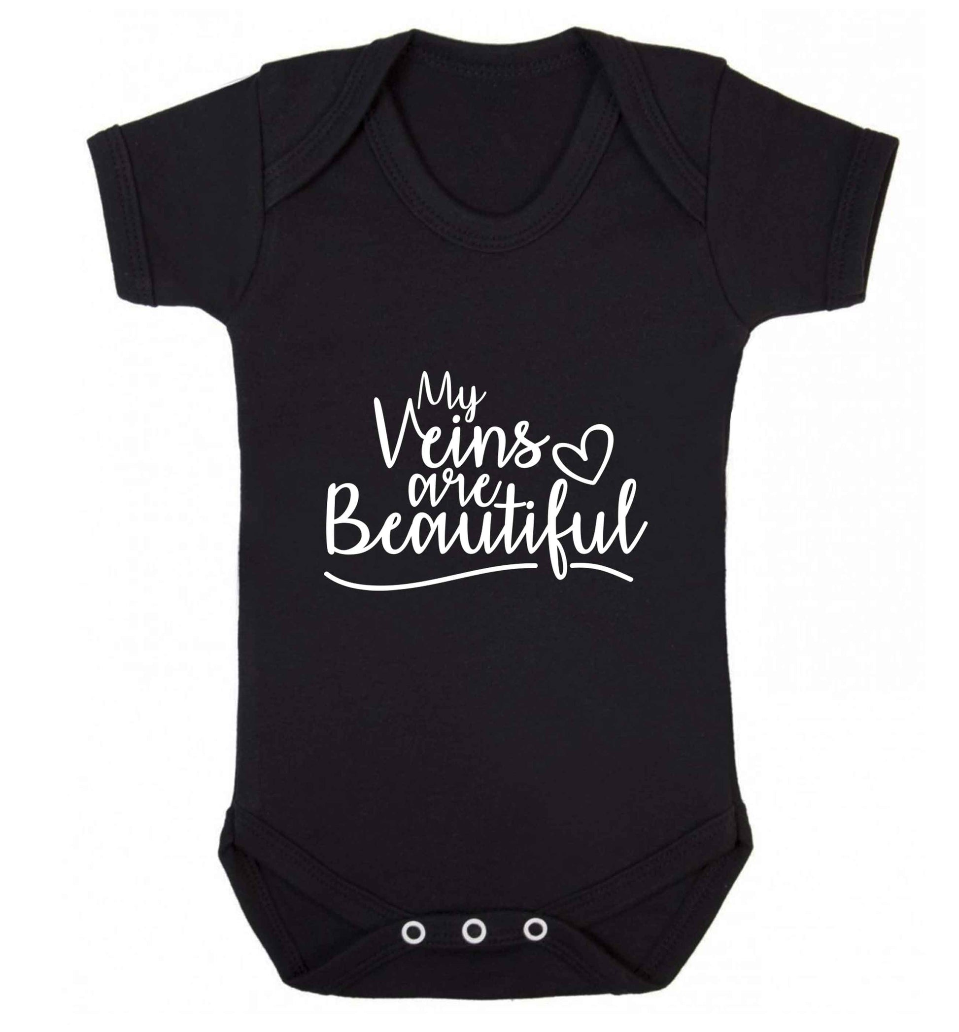 My Veins are Beautiful baby vest black 18-24 months