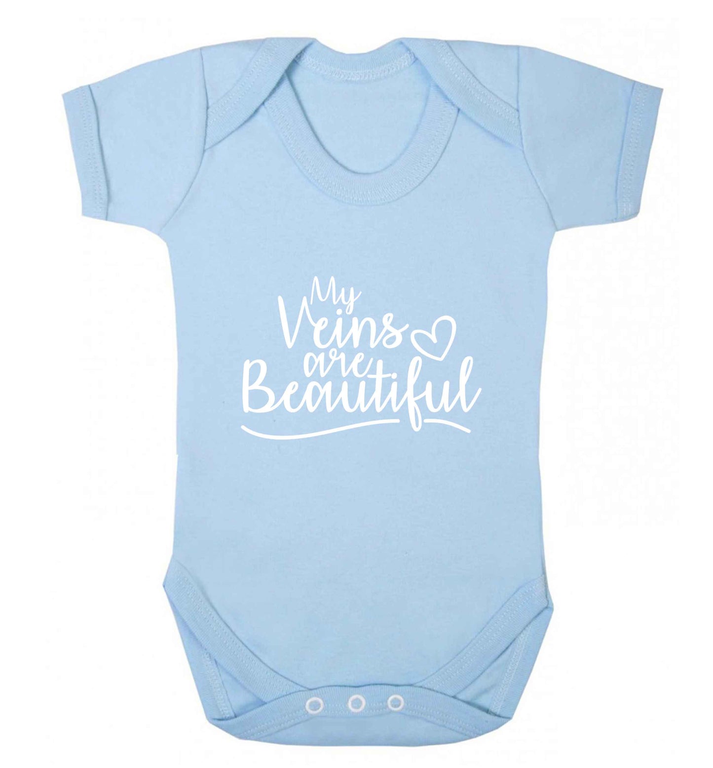My Veins are Beautiful baby vest pale blue 18-24 months