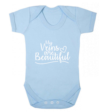 My Veins are Beautiful baby vest pale blue 18-24 months