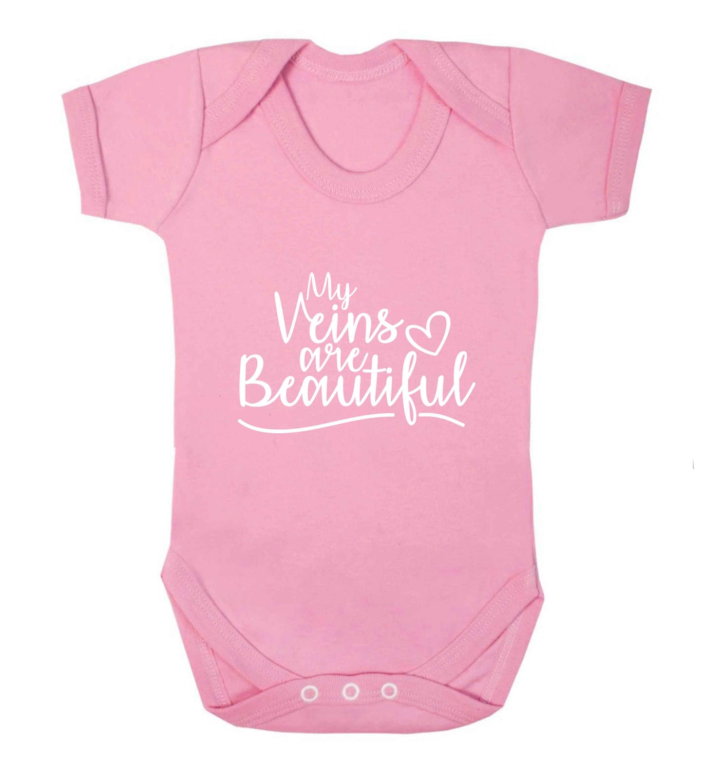 My Veins are Beautiful baby vest pale pink 18-24 months