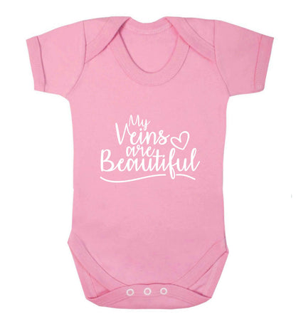 My Veins are Beautiful baby vest pale pink 18-24 months