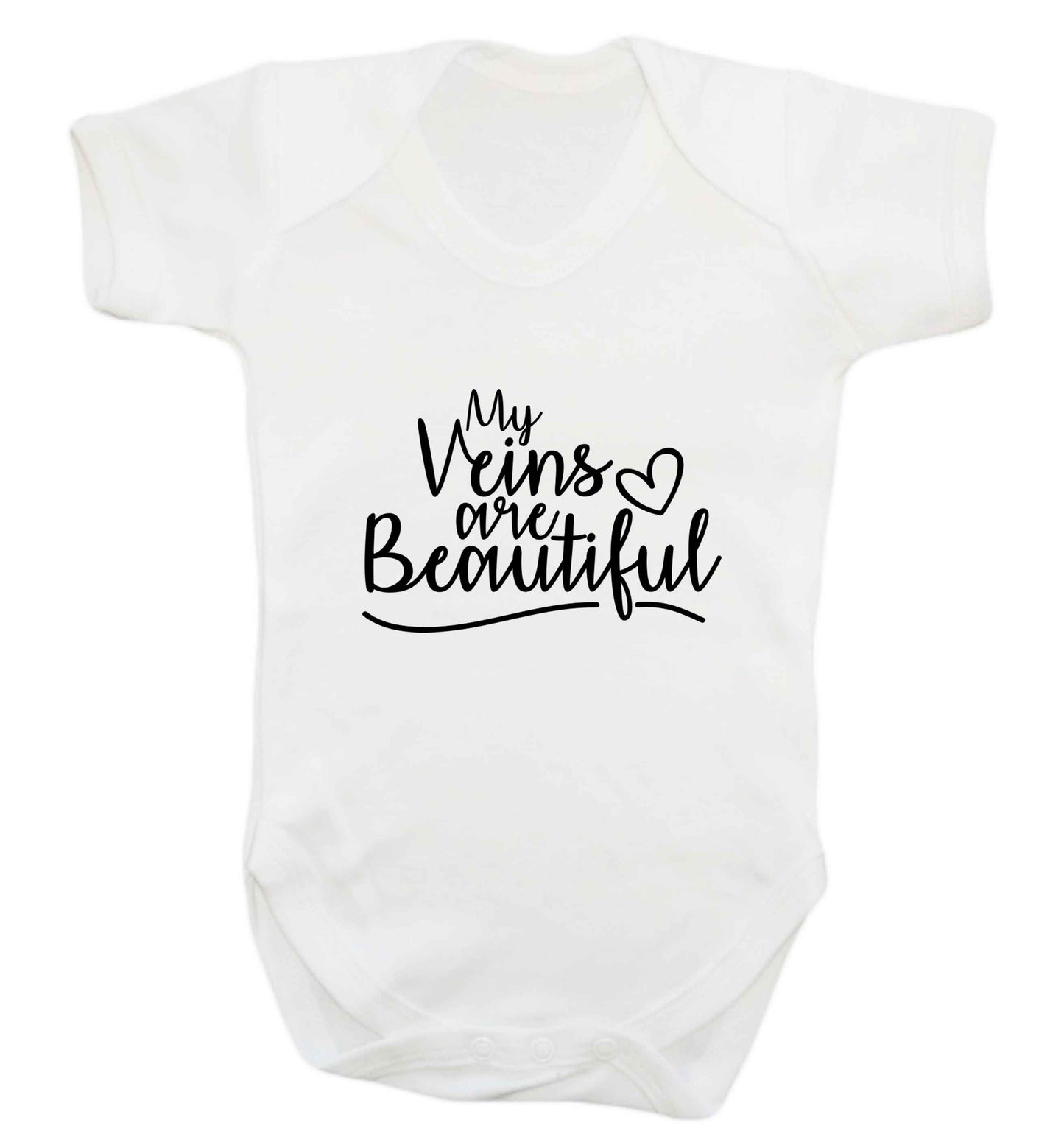 My Veins are Beautiful baby vest white 18-24 months