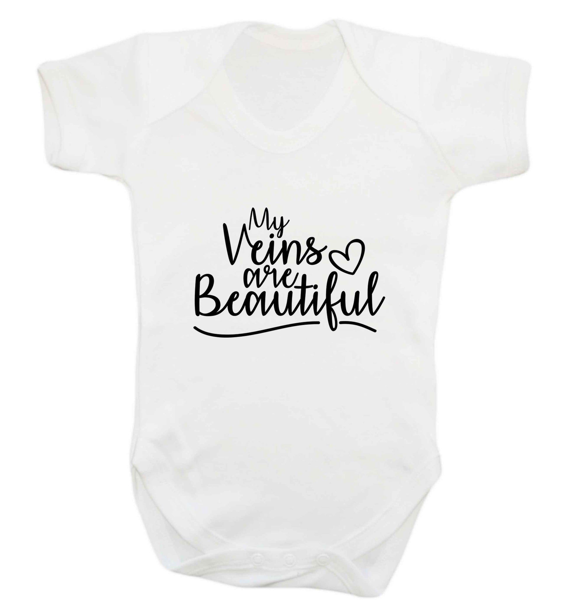 My Veins are Beautiful baby vest white 18-24 months