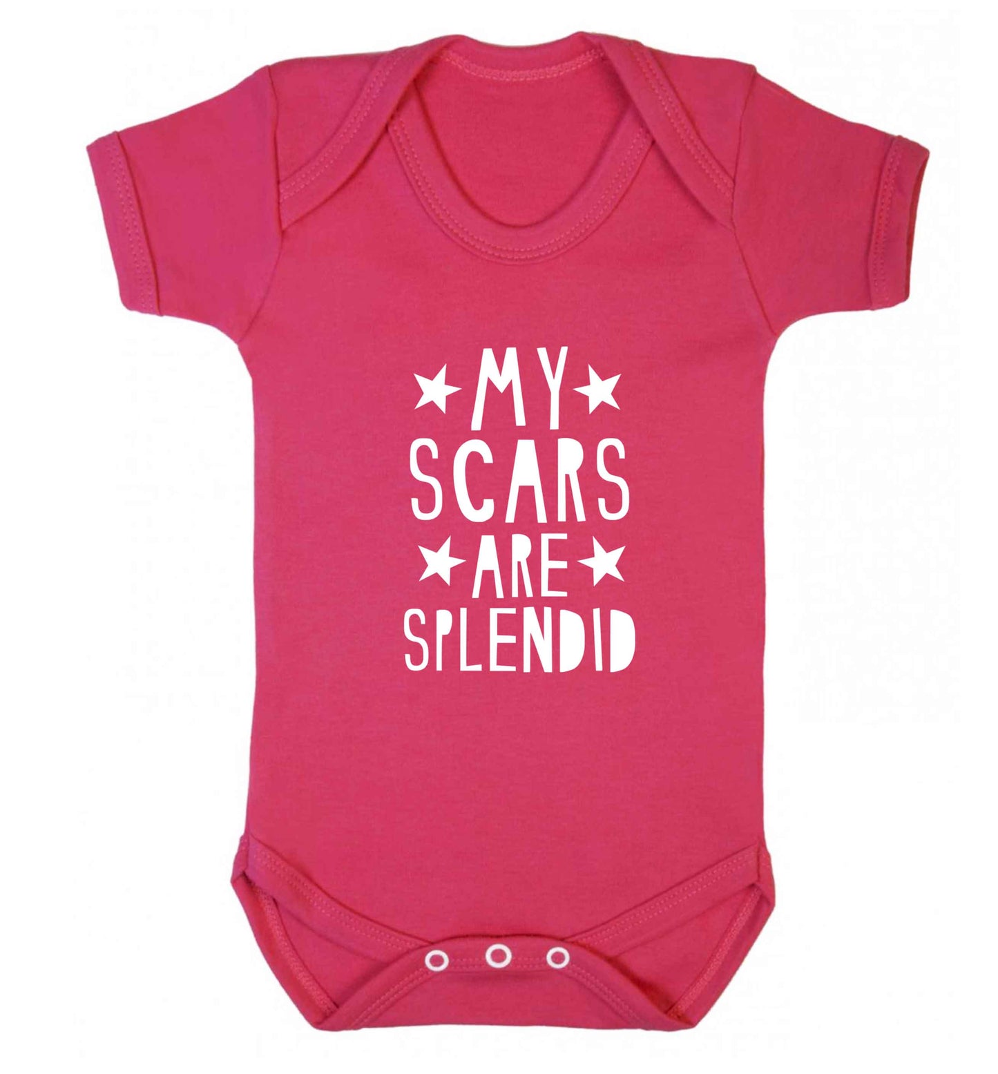 My scars are beautiful baby vest dark pink 18-24 months