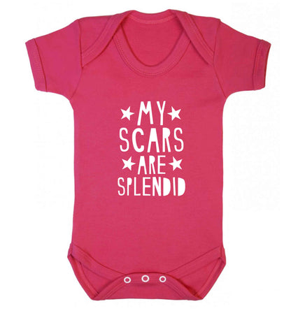 My scars are beautiful baby vest dark pink 18-24 months