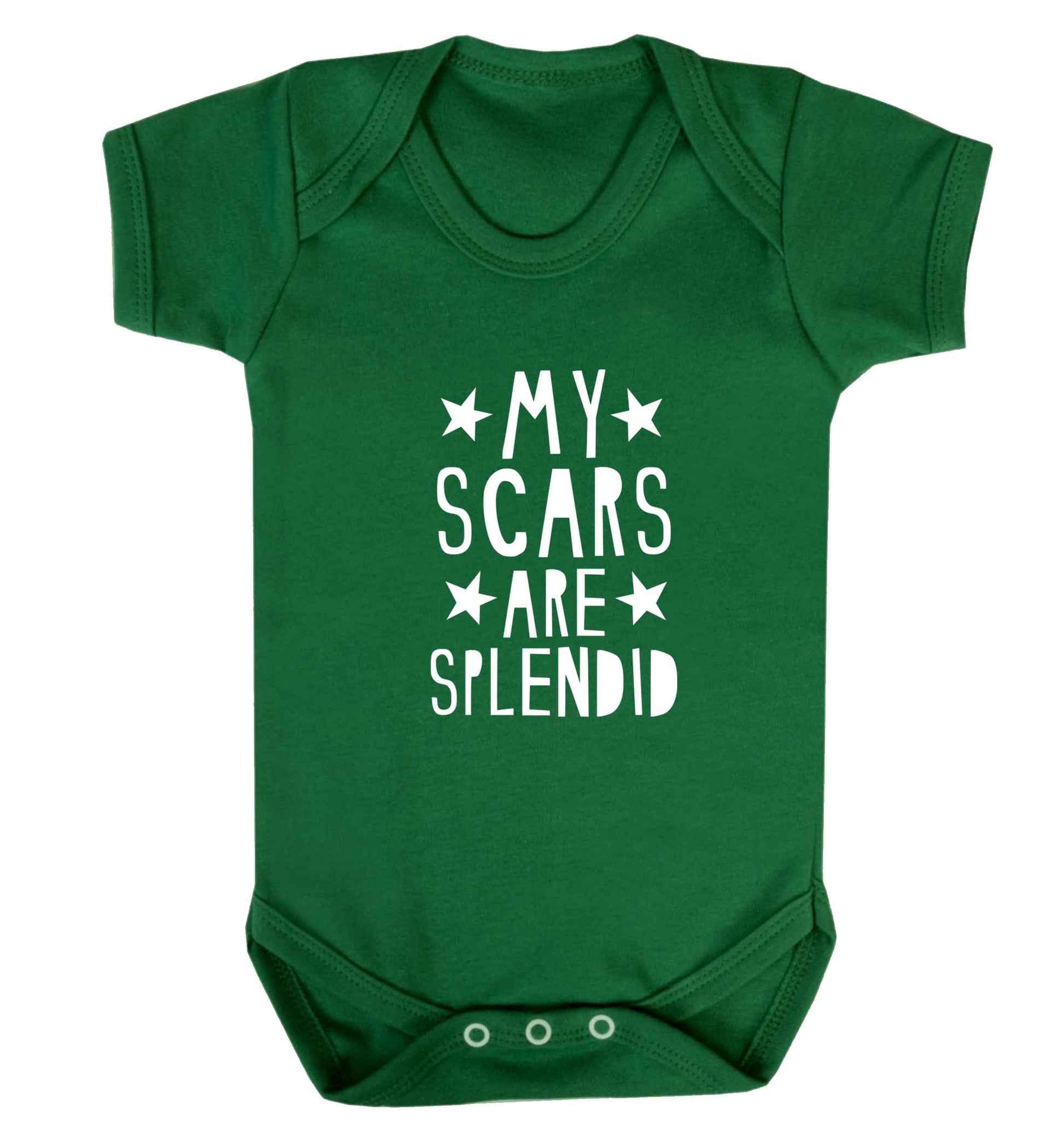 My scars are beautiful baby vest green 18-24 months