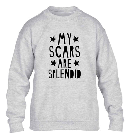 My scars are beautiful children's grey sweater 12-13 Years
