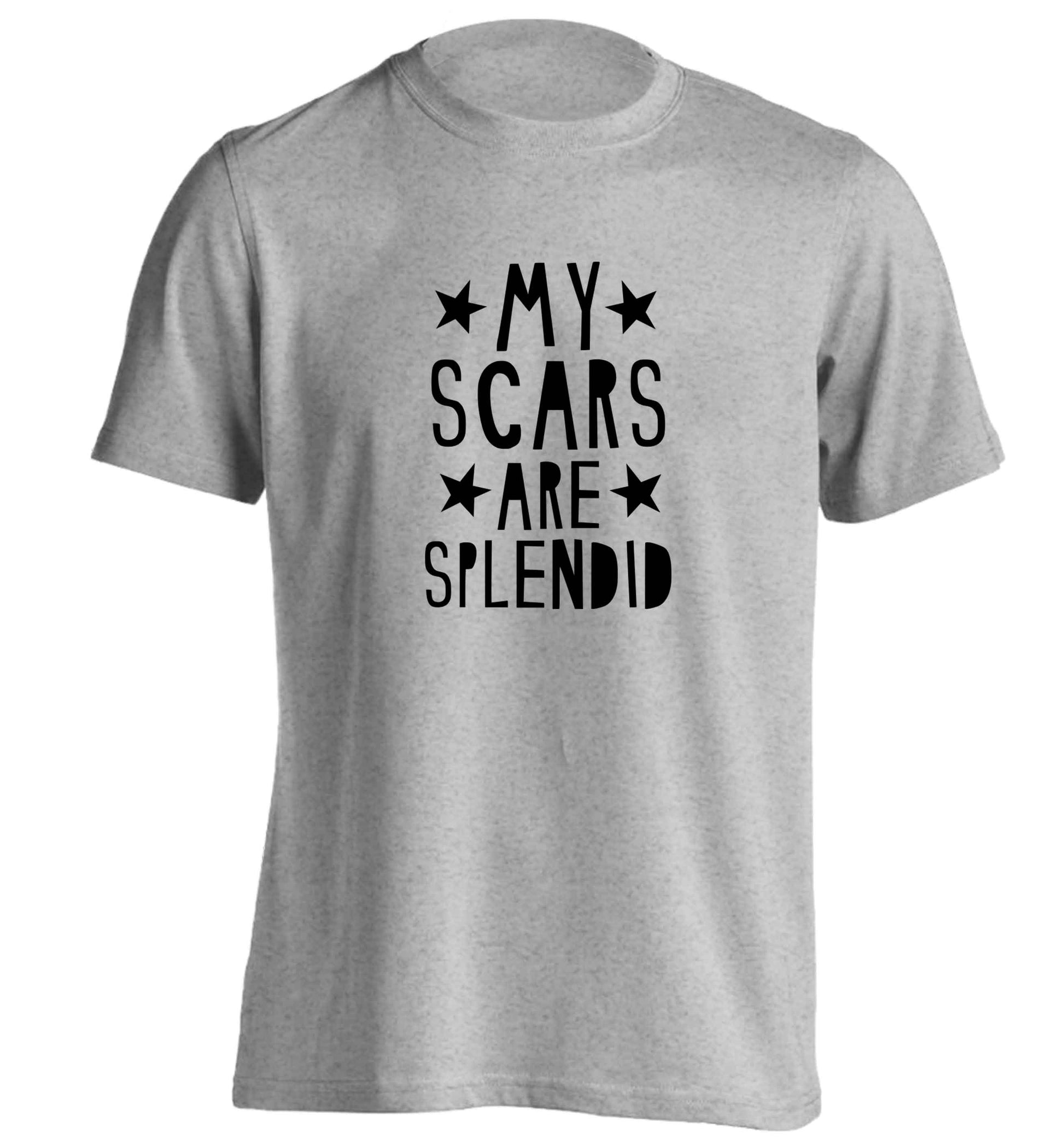 My scars are beautiful adults unisex grey Tshirt 2XL