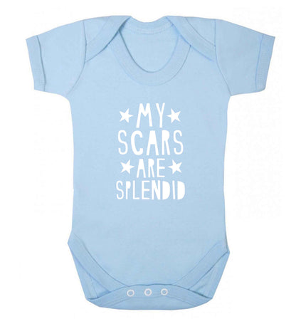My scars are beautiful baby vest pale blue 18-24 months